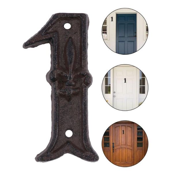 

novelty items retro door address numbers diy cast iron home number 1 for apartment