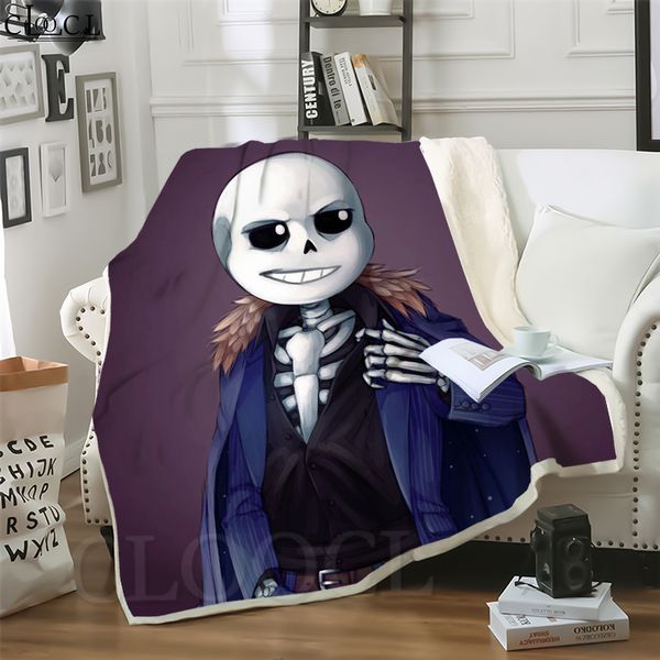 

cloocl new game undertale sans 3d print harajuku air conditioning blanket teens bedding throw blankets plush quilt