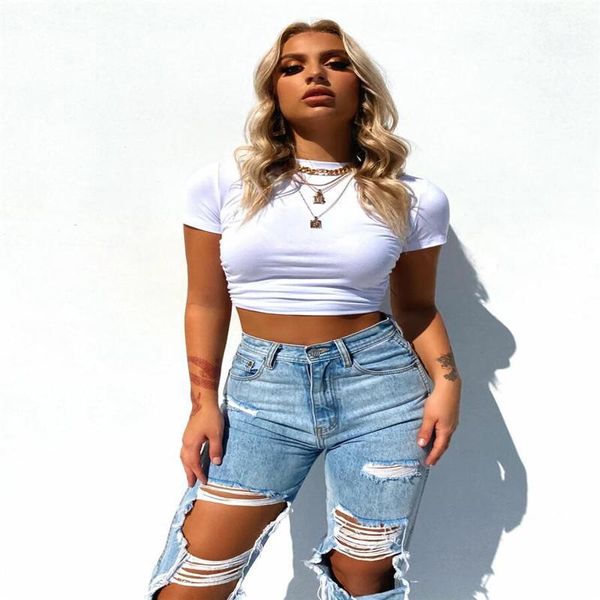 

women's t-shirt ladies's t-shirt, short sleeve round neck backless for vacation party travelling dating shopping, White