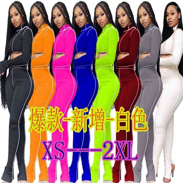 

m2053 fashion autumn new women's personalized line slim sports suit, Gray
