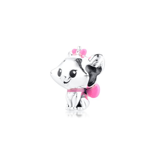 

charms silver 925 jewelry the aristocats marie charm fits european fashion bracelets woman diy beads for jewelry making q0531, Black