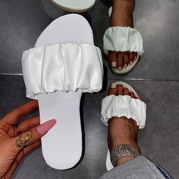 

slippers women sandals summer slip-on flat beach open toe breathable shoes designer luxury sandalias mujer sandels, Black