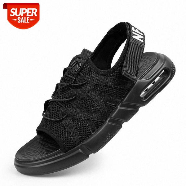 

summer men beach sandals mesh breathable man slippers shoes casual comfortable male sandals black non-slip outdoor shoes #aq9u