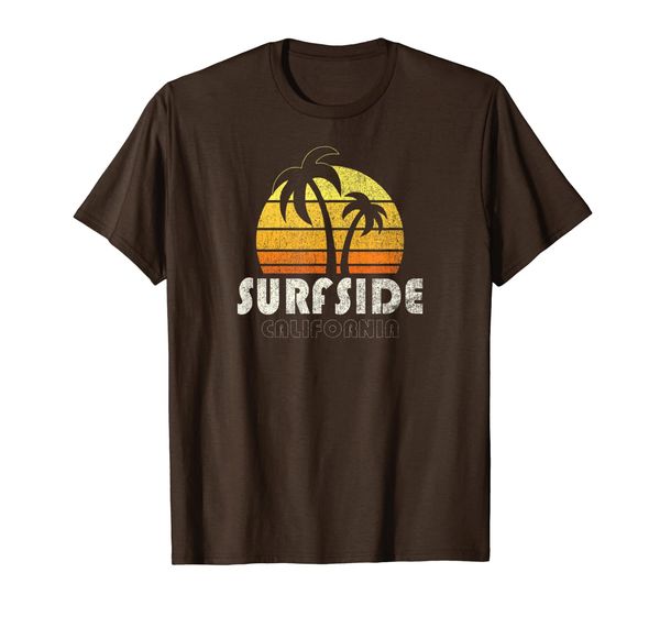 

Retro Surfside CA Beach Vacation T-Shirt, Mainly pictures