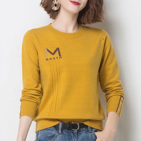 

2021 new autumn spring sweaters for women korean style solid pullovers female o neck with buttons long slim casual jumpers j1lm, White;black