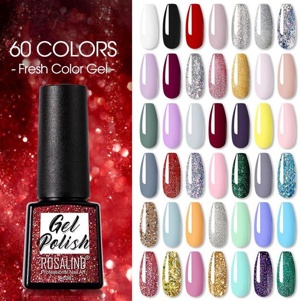 

nail gel 60colors reflective glitter polish 7ml sparkling auroras laser art varnish semi permanent base coat, Red;pink