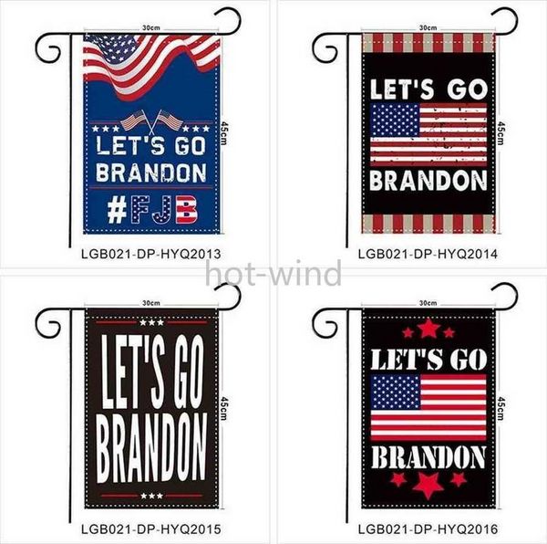 Andiamo Brandon Bandiera da giardino 30x45 cm Presidente USA Biden FJB Bandiere per esterni Decorazione da giardino Bandiere americane Banner Ornamenti EE WHT0228