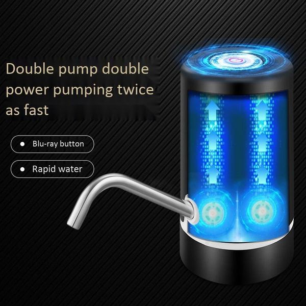 

usb fast charging double motor electric automatic bottle drinking water pump dispenser charging double pump barrel