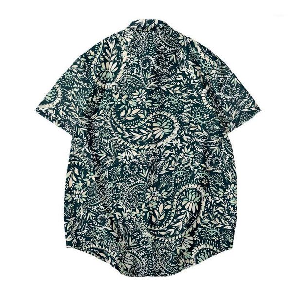 

men short sleeve shirt fashion for summer loose hawaiian turn-down-collar xxs-6xl men's casual shirts, White;black