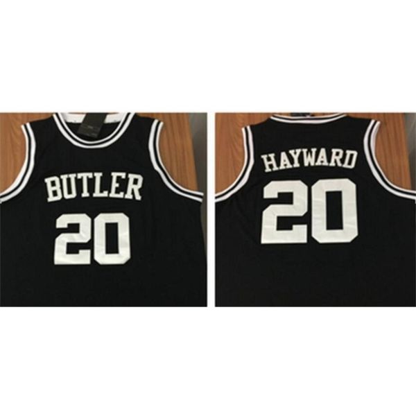 

goodjob men youth women # # 20 gordon hayward butler basketball jersey size s-6xl or custom any name or number jersey, Black
