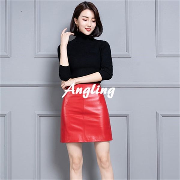 

2021 new genuine natural fashion real sheep leather k49 7pwo, Black