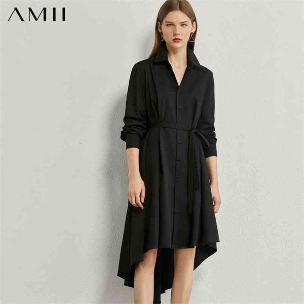 

minimalism spring autumn women's dress causal solid vneck irregular hem female chiffon olstyle es women 12070280 210527, Black;gray