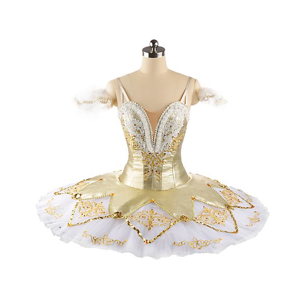 

gold white sleeping beauty variation competition professional ballet tutus classical ballet costume for women tutu skirt jn0318, Black;red