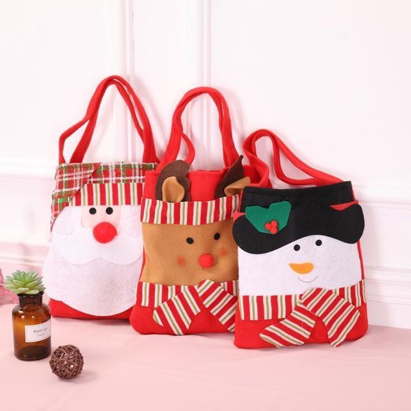 

christmas decorations old man snowman gift bag candy non-woven fabric1