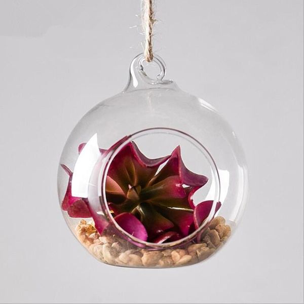 

vases diameter=10cm middle size hanging glass terrarium vase home decoration microlandscape container condole bottle wedding live prop