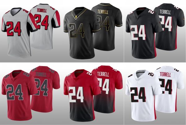 

atlanta falcons men a.j. terrell golden edition women youth jersey, Black