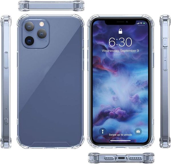 Casos de telefone transparente para iPhone 13 12 pro máximo mini 11 xs x 8 7 mais samsung s20 exclusivo caso decompressão 3D capa macia