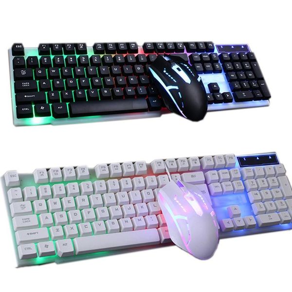 

combo pc gamer led gaming keyboard and mouse set wired 2.4g keyboard gamer illuminated gaming set