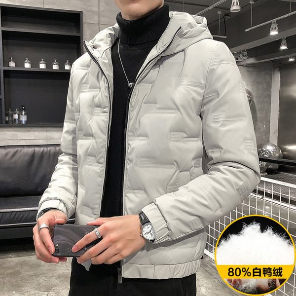 

down high-end lightweight short winter coat new men's down et, Black