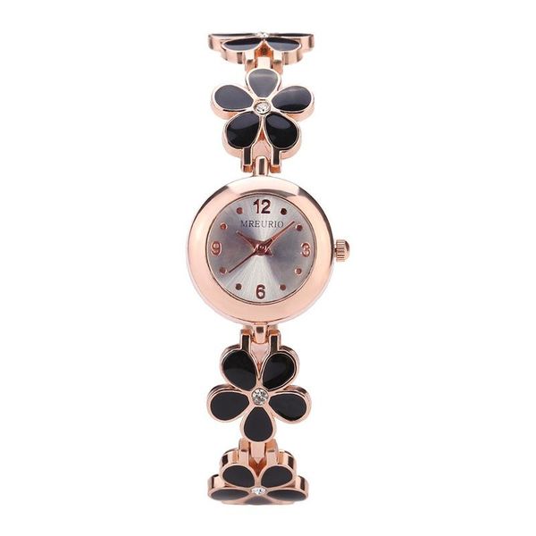 

wristwatches fashion ladies watch women's 5 leaf flower fresh daisy student bracelet women gift reloj de mujer girl clock, Slivery;brown