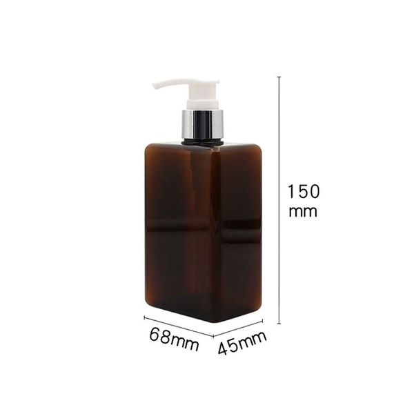 

storage bottles & jars 24pcs 300ml empty square lotion pump cosmetic bottle container amber shampoo containers with liquid soap dispenser re