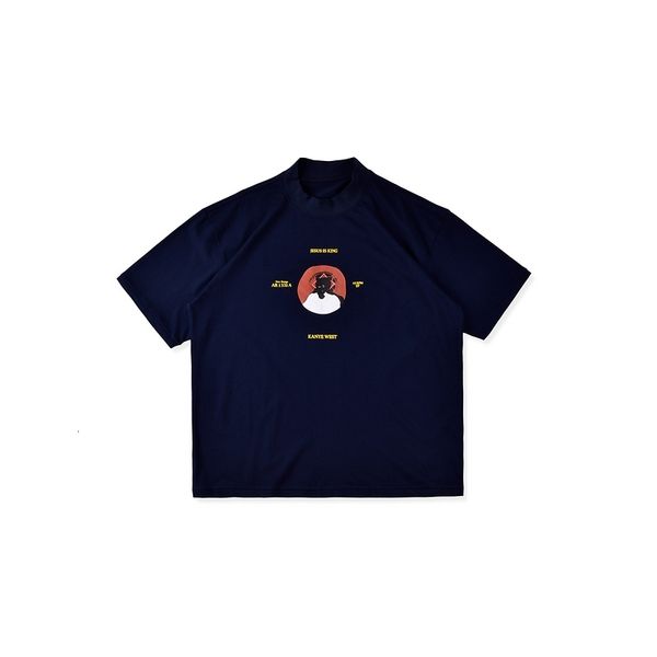 

2021 new season kanye west jesus is king's man's woman's turtleneck god printed short sleeve t-shirt man sel6, White;black