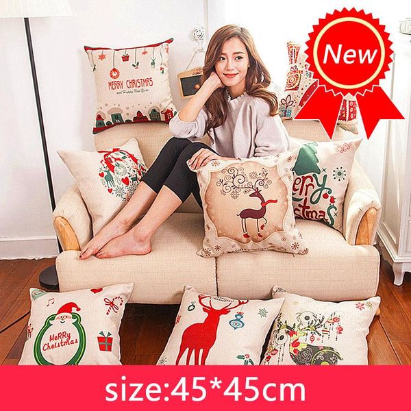 

pillow case christmas homeware creative fashion hugging linen cushion cover