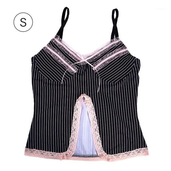 

yoga outfit black ribbon gothic garnish striped female v cami sports underwear