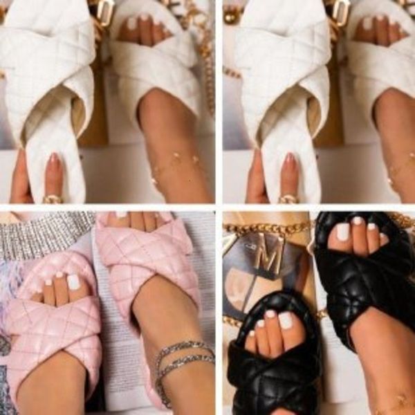 

2021 women pu slides summer sandals slipper indoor outdoor black flip-flops beach women's shoes sand alias the mujahir