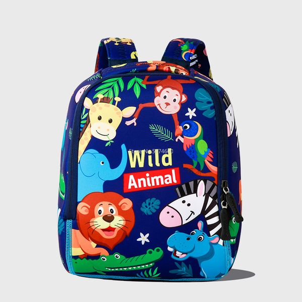 

kindergarten school bags for kids cartoon baby age 3-6 children cute anti-lost toddler school backpack forest animal pattern