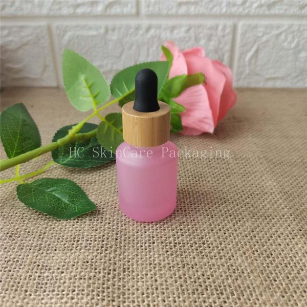 

storage bottles & jars 3pcs matte pink dropper bottle 15/30ml liquid for essential massage basic oil pipette refillable wholesale