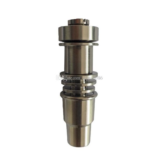 2021 14mm 19mm 4 in 1 Domeless Duman Elektrikli Titanyum Çiviler Erkek Kadın Sigara Tırnak Ti ile Carb Cap Ile Cam Bong