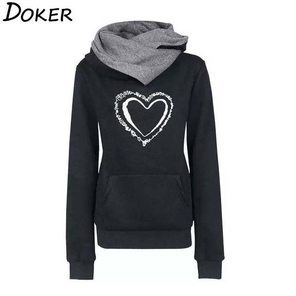 

2021 new women hoodies sweatshirts autumn winter fashion embroidered long sleeve plus size hoody ladies casual warm pullovers vcxa, Black