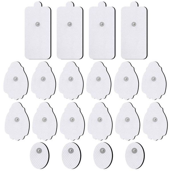 

20 one electrode pads, reusable replacement pads for tens unit muscle stimulator machine, fit for standard 3.5mm s
