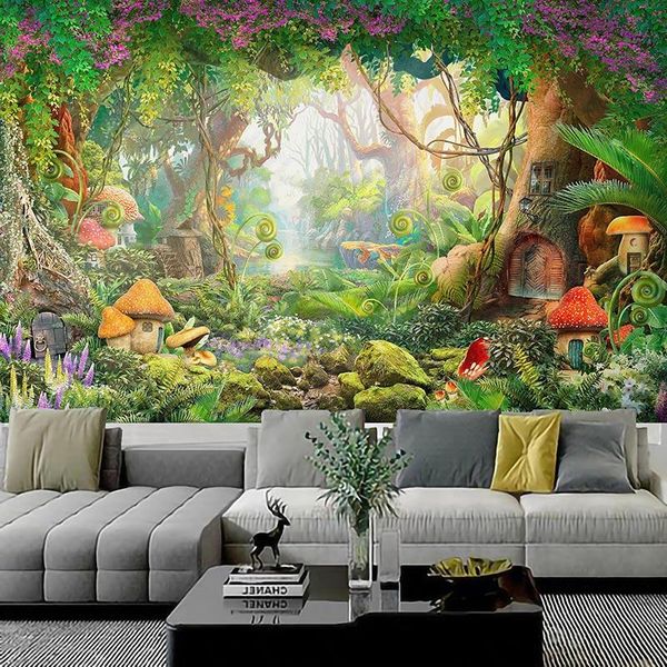 

tapestries forest mandala tapestry wall hanging boho decor macrame hippie witchcraft