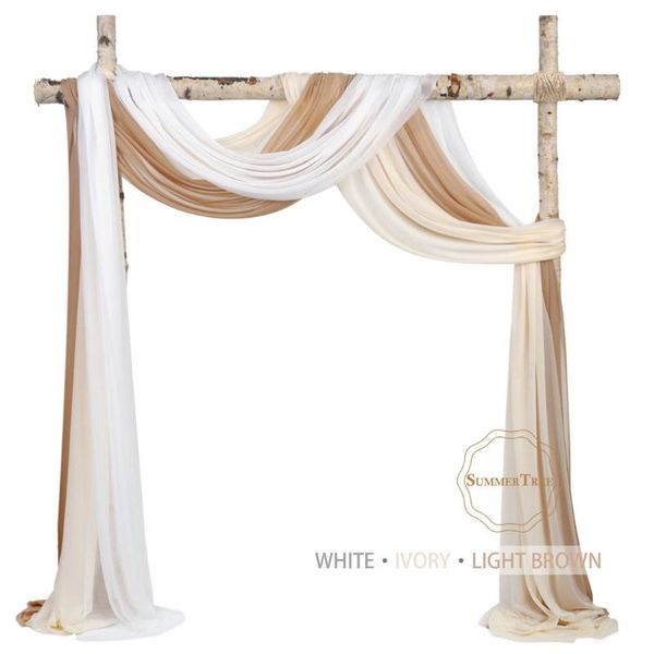 

curtain & drapes wedding arch drapping fabric 29" x 6.5 yards sheer chiffon backdrop drapery ceremony reception swag