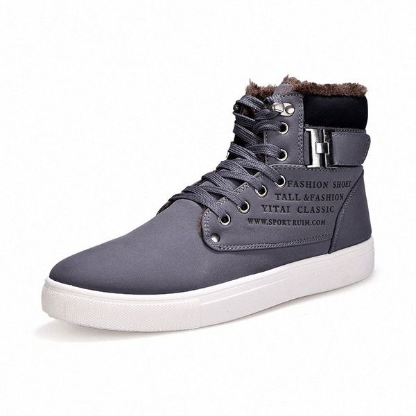 

men snow boots 2019 fashion microfiber pu warm plus cotton ankle boots autumn winter men shoes n52k#, Black