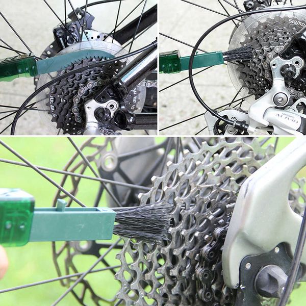 Detergente multifunzionale per catene per biciclette Kit di spazzole per lavatrici per mountain bike MTB con strumenti di pulizia per la guida in spugna