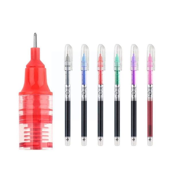 

gel pens 0.5mm roller pen black/red/blue color ink straight liquid school stationery rollerball for student kawaii office l0z7