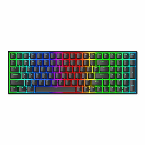 

mxrskey 96u 96 key dual mode bluetooth 5.0 mechanical keyboard lighting effect rgb switch led type c software macro