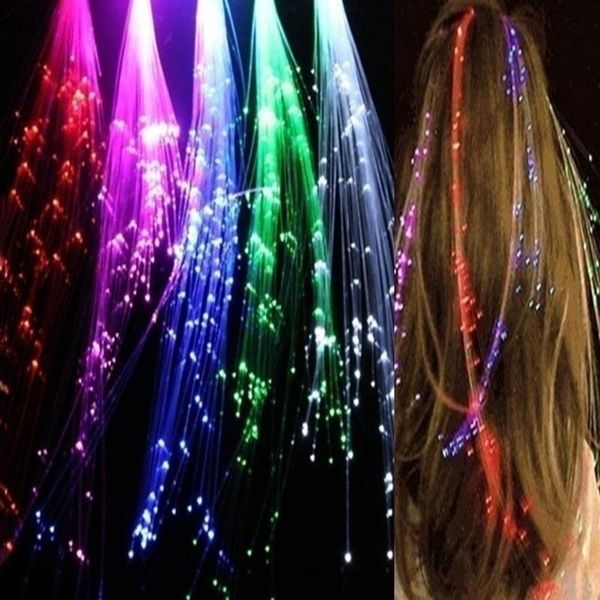 

party decoration girls color led light up braid luminous silk braids styling tool fiber optic hairpin decor for halloween bar wedding