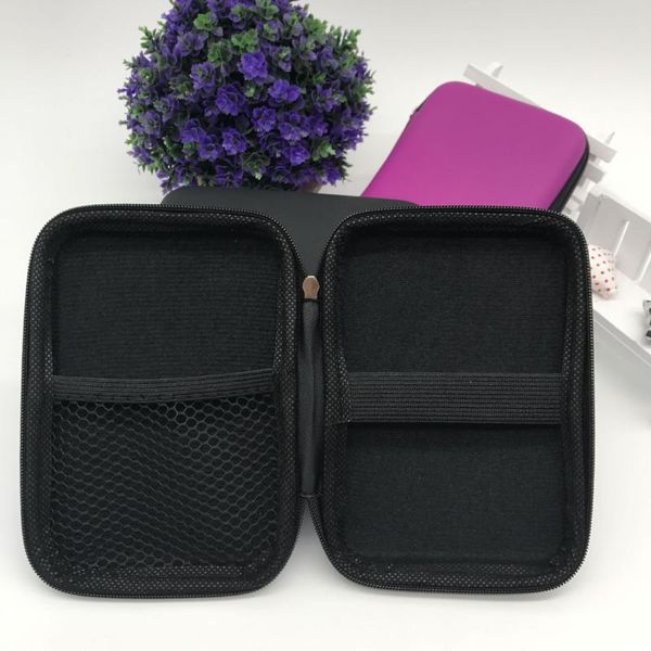 

storage bags convenient hard box multifunction ear cup drive with zipper 2.5 hdd, black strong organizer