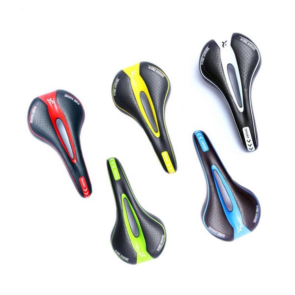 

bike saddles universal hollow mtb bicycle seat cushion pu leather -absorbing breathable road saddle cycling equipment2021