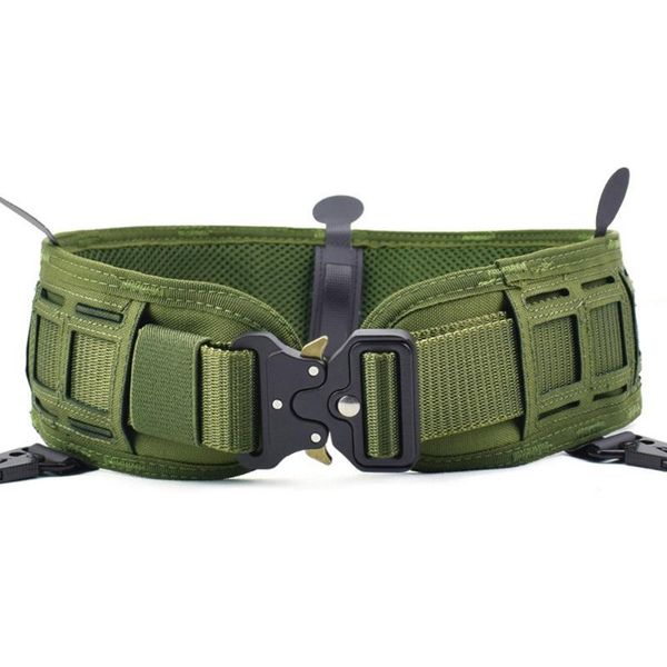

combat belt molle combat tactical air gun belt set adjustable men war game paintball hunting, Black;gray
