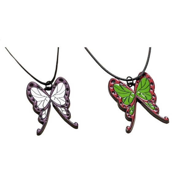

pendant necklaces anime demon slayer: kimetsu no yaiba kamado tanjirou necklace ghost blade choker rope cosplay jewelry, Silver