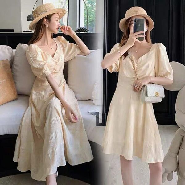 

maternity dresses 86804# clothes summer chiffon v neck short sleeves loose stylish dress pregnant women mom, White