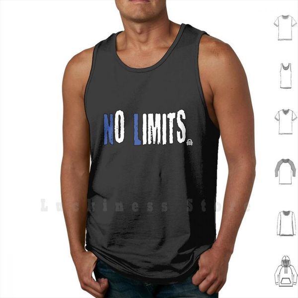 

no limits 5 motivating speech quote shirt tank vest sleeveless motivational idea creative, White;black