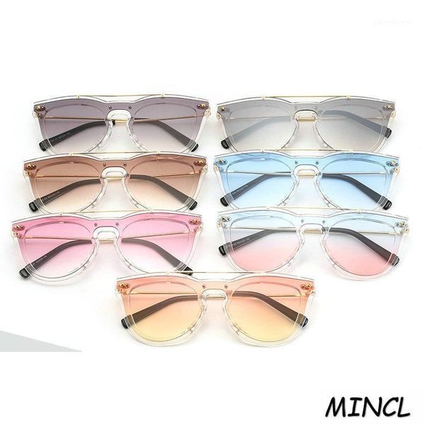 

sunglasses alloy rimless oval for women 2021 cutting frame clear cat sun glasses female grandient shades brand eyewear fml, White;black