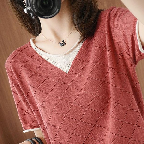 

women's polos loose and thin [200kg can be worn] ice silk short sleeve t-shirt for women, White