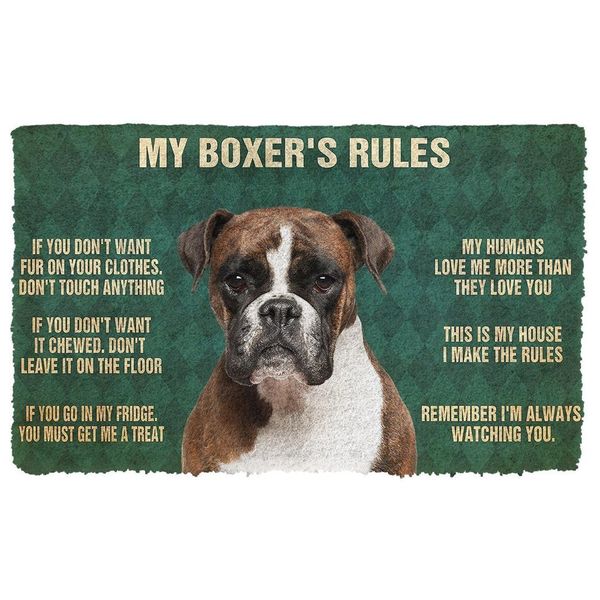 

cloocl animals carpets 3d graphics my boxer is rules custom doormat decor print carpet soft flannel non-slip doormat
